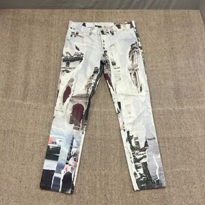 Diesel Super Slim Jegging Low Waist Women's 30 White Stretch